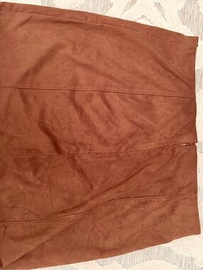 Abercrombie & Fitch Rust Brown Suede-Look Skirt